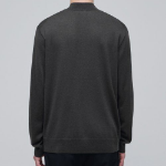 Merino Wool Blend High Gauge Mock Neck Knit [Gunmetal]