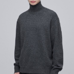 Oversized Turtleneck Knit [Medium Gray]