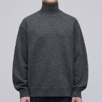 Oversized Turtleneck Knit [Medium Gray]