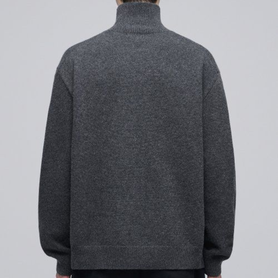 Oversized Turtleneck Knit [Medium Gray]