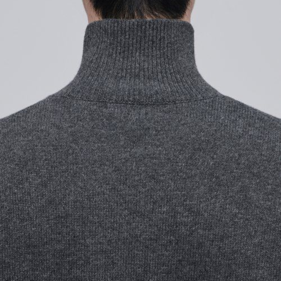 Oversized Turtleneck Knit [Medium Gray]