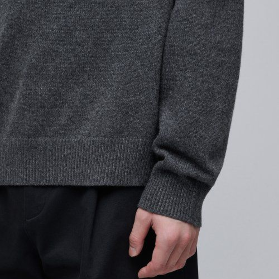 Oversized Turtleneck Knit [Medium Gray]