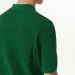 Crochet Knitted Polo Shirt — Irish Green