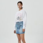 GANNI Re-cut Heavy Jersey Animals Long sleeve – White