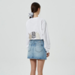 GANNI Re-cut Heavy Jersey Animals Long sleeve – White