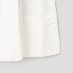 GANNI Stretch Cotton Frill Sleeve Top – Ivory