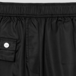 GANNI Duchesse Nylon Midi Ruffle Shorts – Black