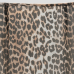 GANNI Printed Viscose Chiffon Long Ruffle Skirt