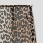 GANNI Printed Viscose Chiffon Long Ruffle Skirt