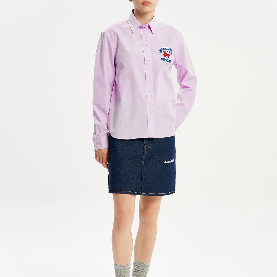 Maison Kitsune Women Korean Fox Printed Classic Shirt