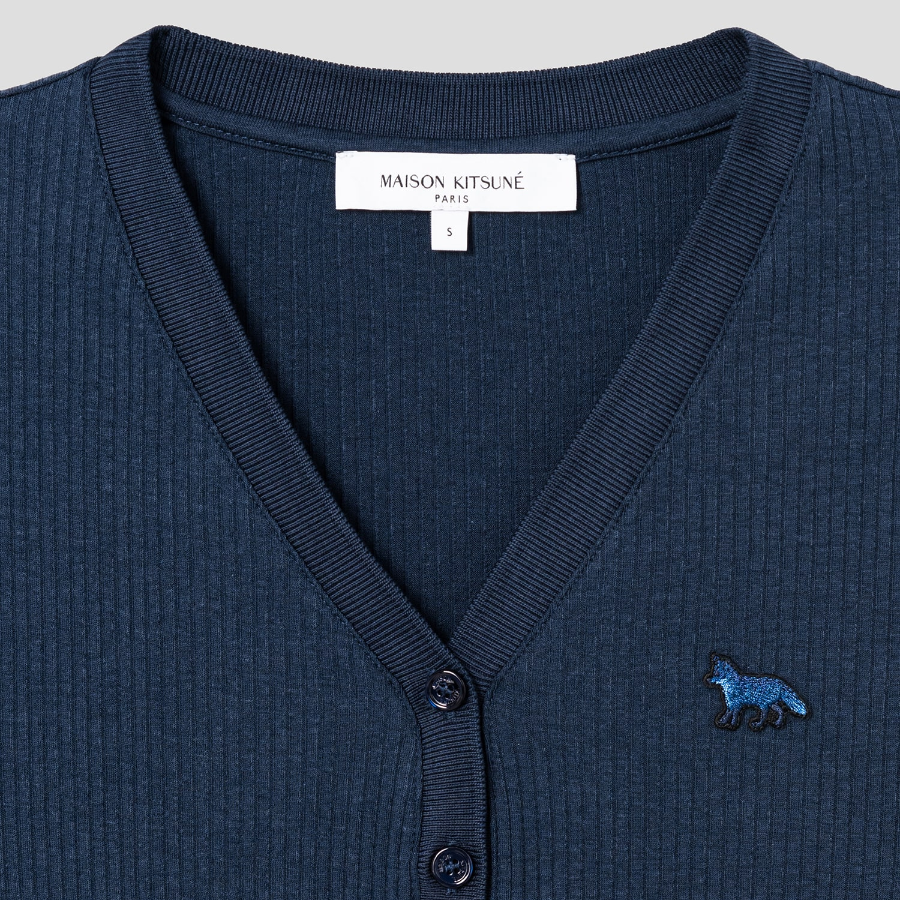 Maison Kitsune Women Baby Fox Patch Ribbed Dress