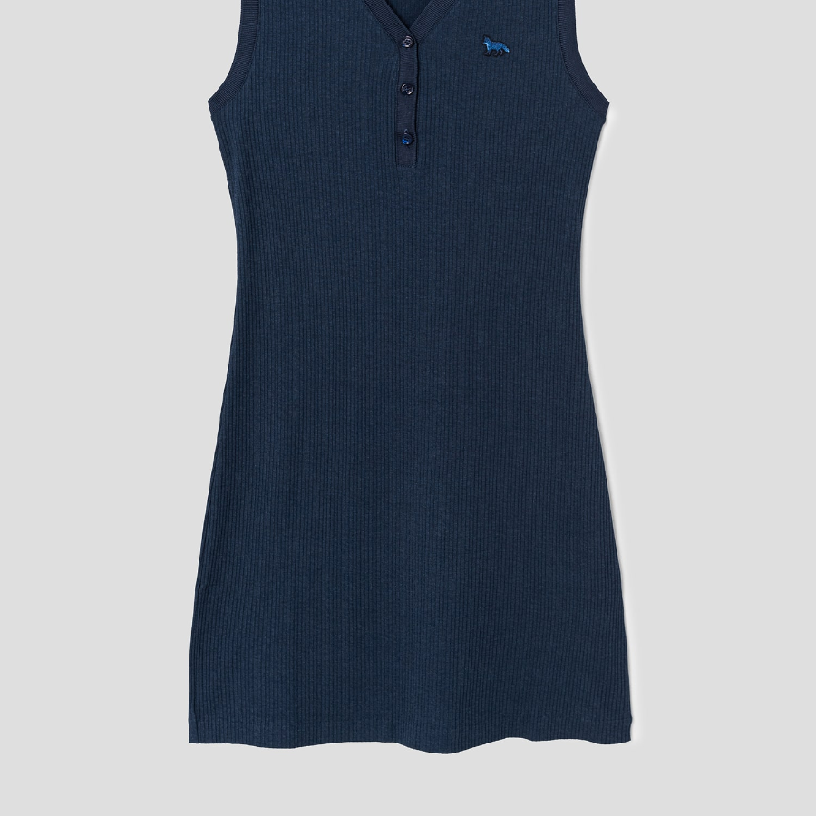 Maison Kitsune Women Baby Fox Patch Ribbed Dress