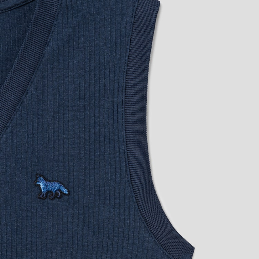 Maison Kitsune Women Baby Fox Patch Ribbed Dress