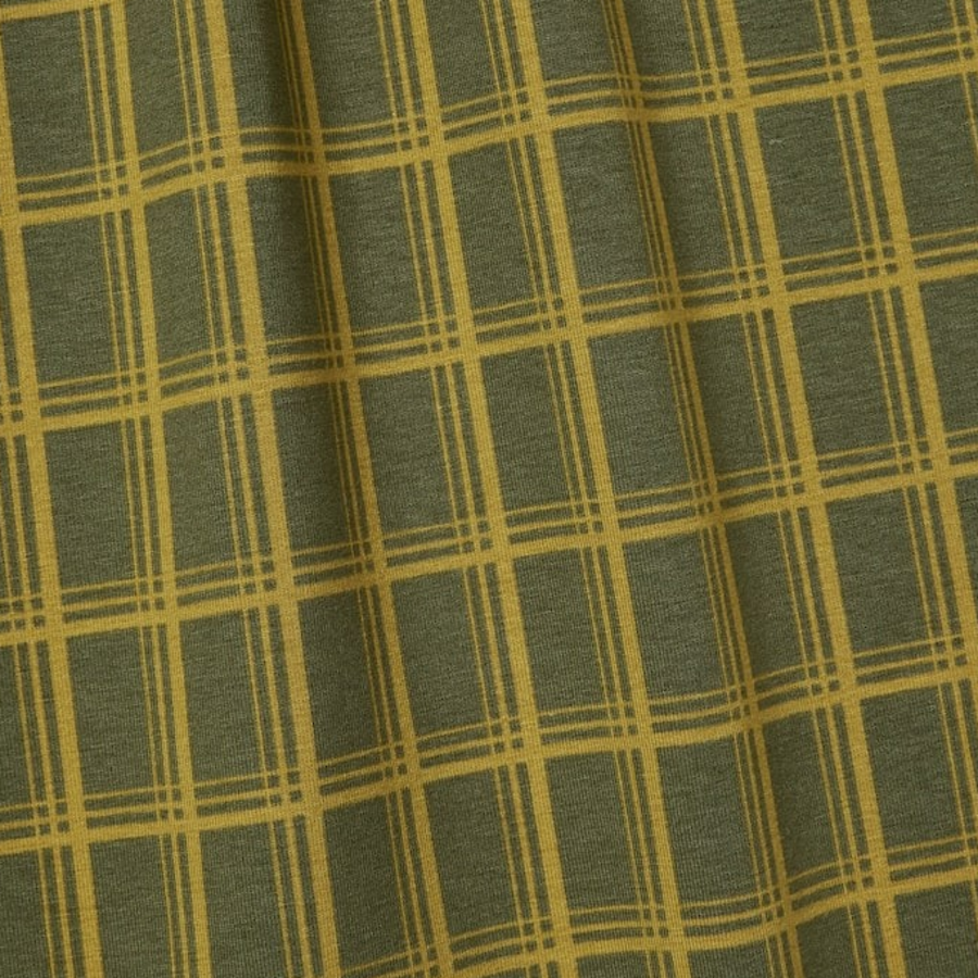 JAJU Check Wide Pants (Dark Khaki) — свободный крой и классика в клетку