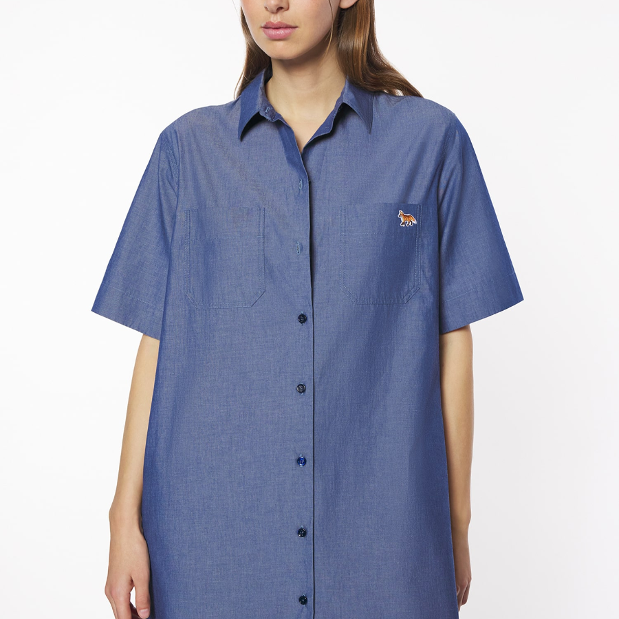 Maison Kitsune Women Double Pocket Shirt Dress