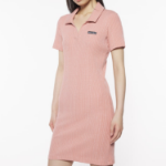 Maison Kitsune Women Maison Kitsune Handwriting Label Ribbed Polo Dress