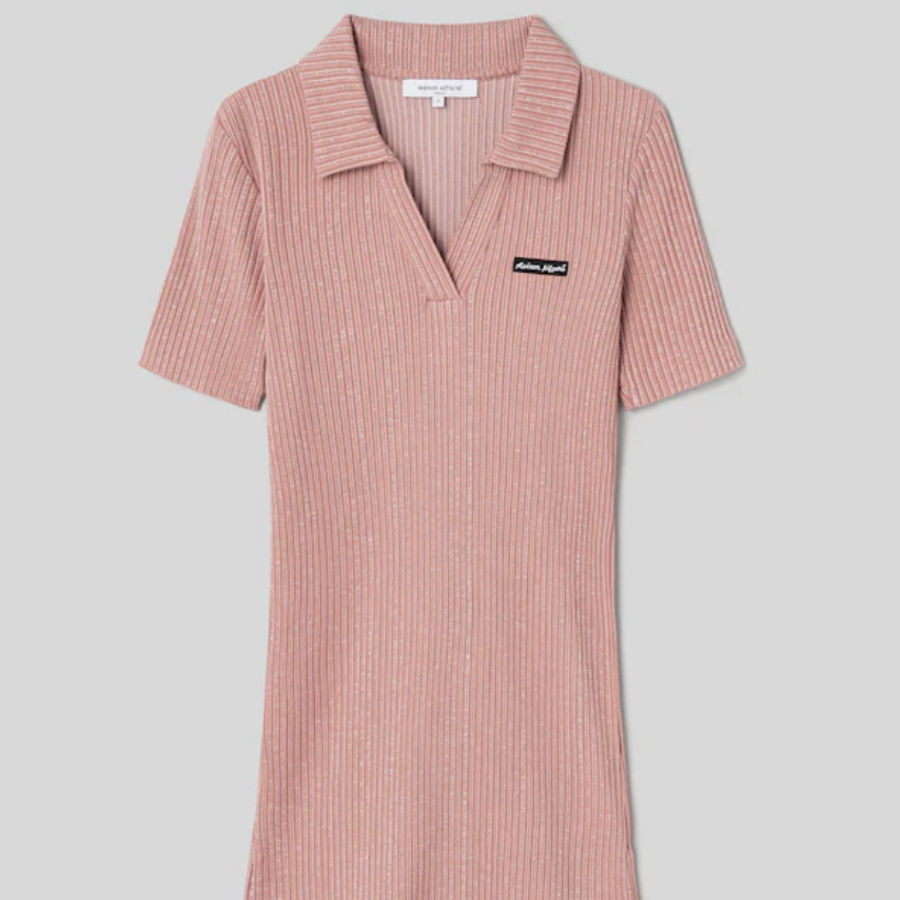 Maison Kitsune Women Maison Kitsune Handwriting Label Ribbed Polo Dress