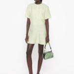 Maison Kitsune Women Short Sleeve Godet Mini Dress