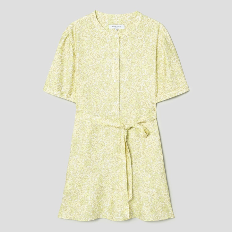 Maison Kitsune Women Short Sleeve Godet Mini Dress