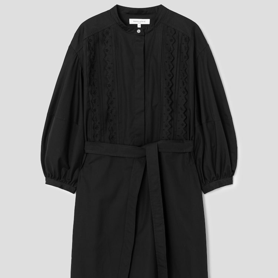 Maison Kitsune Women Crafted Embroidery Maxi Sleeve Dress
