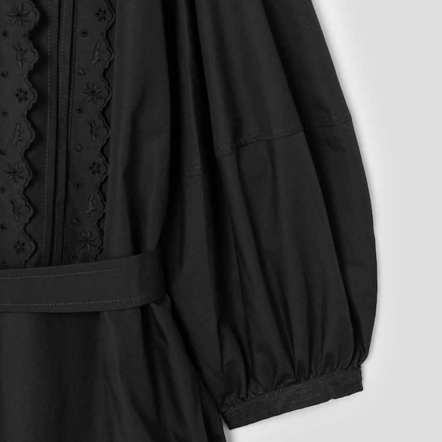 Maison Kitsune Women Crafted Embroidery Maxi Sleeve Dress