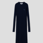 Maison Kitsune Women Checked Ribbed Long Dress