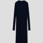Maison Kitsune Women Checked Ribbed Long Dress