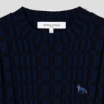 Maison Kitsune Women Checked Ribbed Long Dress