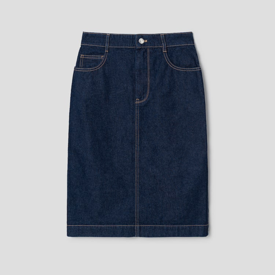 Maison Kitsune Women Straight Denim Skirt