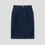 Maison Kitsune Women Straight Denim Skirt