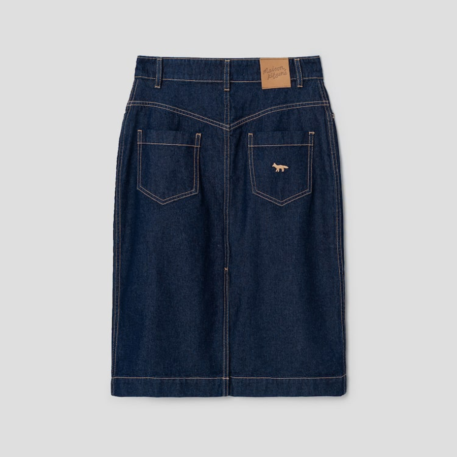 Maison Kitsune Women Straight Denim Skirt