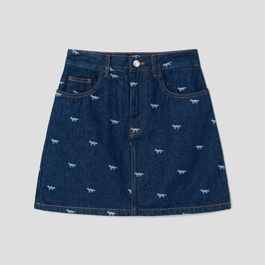Maison Kitsune Women Mini Denim Skirt