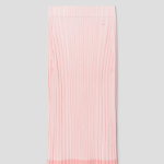 Maison Kitsune Women Baby Fox Patch Pleated Ribbed Midi Skirt