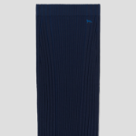 Maison Kitsune Women Baby Fox Patch Pleated Ribbed Midi Skirt