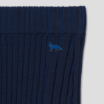 Maison Kitsune Women Baby Fox Patch Pleated Ribbed Midi Skirt