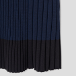 Maison Kitsune Women Baby Fox Patch Pleated Ribbed Midi Skirt