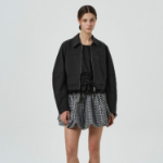 GANNI Heavy Jersey Bomber Terry – Ash