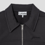 GANNI Heavy Jersey Bomber Terry – Ash