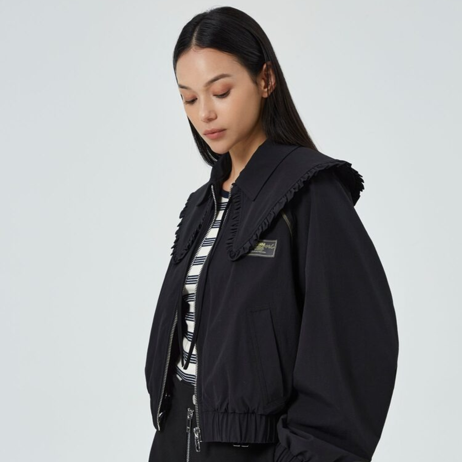 GANNI Stretch Shell Jacket – Black