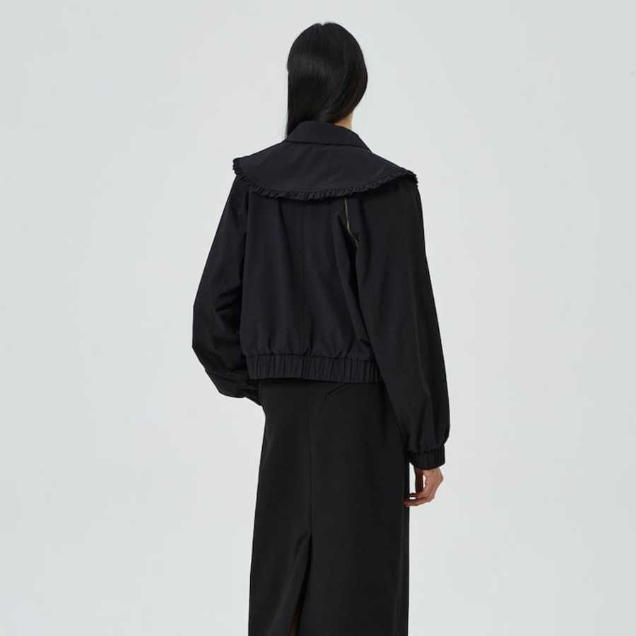 GANNI Stretch Shell Jacket – Black