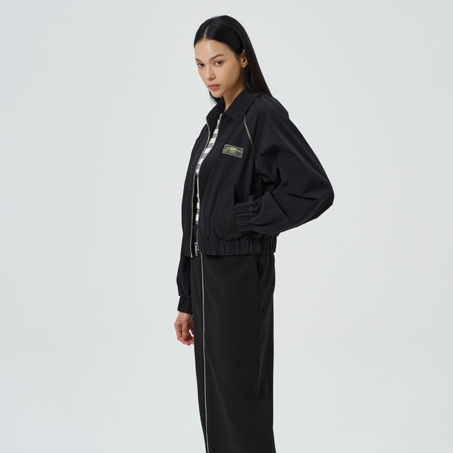 GANNI Stretch Shell Jacket – Black