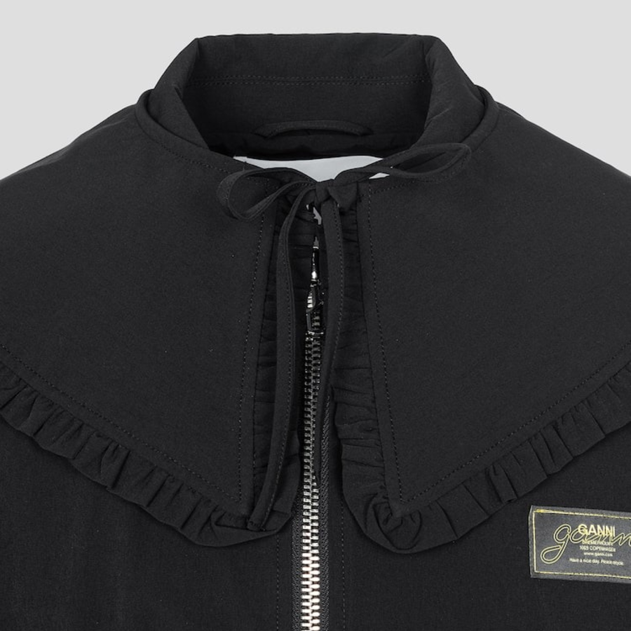 GANNI Stretch Shell Jacket – Black