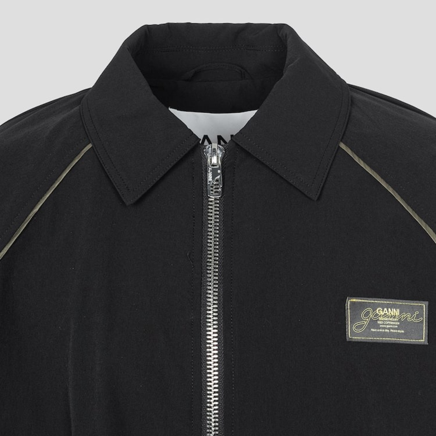 GANNI Stretch Shell Jacket – Black