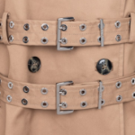 GANNI Bonded Cotton Trench Coat – Tigers Eye