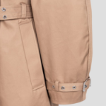 GANNI Bonded Cotton Trench Coat – Tigers Eye