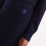 Maison Kitsune Women Tonal Fox Head Patch Long Ribbed Skirt