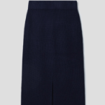 Maison Kitsune Women Tonal Fox Head Patch Long Ribbed Skirt