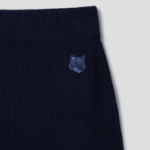 Maison Kitsune Women Tonal Fox Head Patch Long Ribbed Skirt