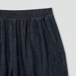 JAJU Denim Banding Pants (Navy) — повседневный комфорт в мягком джинсовом исполнении