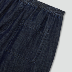 JAJU Denim Banding Pants (Navy) — повседневный комфорт в мягком джинсовом исполнении